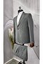 Slim Fit Swallow Collar Bag Pocket Suit - 3