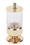 Serel Luna Cotton Brush Holder Organizer with Lid Gold Gold 140110013A