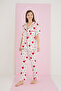 Reported Viscose Buttoned Pajama Set - 2