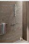 İcon Bathroom Faucet T-May Bathroom Lidya Oval Head Shower Set Set Stainless Chrome - 7