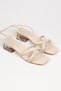 Women's Short Transparent Heeled Ankle Strap Evening Dress Shoes - 2