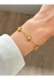 316L Steel Mini Clover Gold Bracelet Women Men Unisex Bracelet Gold Double Sided Bracelet