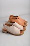 Seç 038 Genuine Leather Women Sandals with Heels Vizon - 8