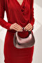 Women's Black Shiny Metal Evening Dress Wedding Bag - 3
