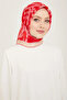 Sura Silk Scarf 91234D (S) 90 X 90 Red - Blue 81 - 2