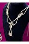 3Pcs Zircon Stone Choker Set Bridal Jewelry Party Invitation Set - 3