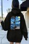 Vangogh Printed Oversize Sweatshirt