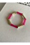 Gold and Pink Elastic Bone Bracelet - 3