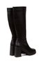 Seren Black Blunt Toe Platform Heeled Boots - 2