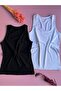 Square Collar, 2 Pcs Black and White |   Women's Athlete-Body-Blouse with Lining over the Chest, Thin, Lightweight