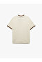 Zippered V-Neck Regular Fit Short Sleeve Knitwear T-Shirt - 5