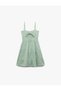 Lacing Detailed Sleeveless Rope Strap A-Line Openwork Mini Dress - 3