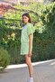 Monamise 22073 Women's Green Tracksuit Shorts Set - 2