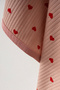 Dusty Rose Heart Natural Cotton 80X90 cm Single Layer Baby Blanket - 3