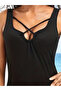 Women's front-cross detail strappy viscose blouse - 2
