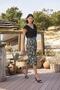 Floral and Leaf Patterned Skirt Set - 4