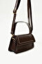 Mini Size Women's Shoulder Bag with Flap, Dark Brown (with Extra Strap), Additional, Handbag and Shoulder Bag - 4