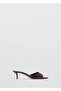 Kitten Heel Leather Sandals - 3