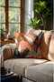 woven embroidery patterned digital print cushion cover. Double-sided hidden zipper 2-piece cushion cover - 5