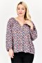Women V-neck Long Sleeve Floral Print Shirt, Multicolor