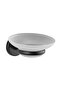 Adhesive Black Bathroom Set 4 Piece Long Towel Holder with Lid Paper Holder Toothbrush Holder Soap Dish - 5
