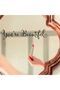 Be Happy | You're Beautiful | You Look Great | Decorative Wall Mirror Glass Decoration Writing Sticker 3 Pack - 3