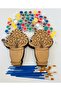Wooden Painting Toy Set – 20 Vase Figures + 10 Acrylic Paints + 20 Brushes |   Group Activity Package - 5
