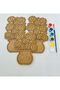 Wooden Painting Toy Set – 5-Piece Flower Figure + Acrylic Paint and Brush |   Educational Art Activity - 3