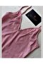 Intive Powder Pink Glitter V Neck Thin Strap Mini Evening Dress/Nightgown - 4