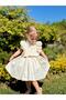 Defne Cream Vintage Baby Girl Dress, Birthday Dress, Photo Shoot Dress, Suitable for 0-7 years - 4