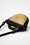 Willow Faux Leather Detailed Cross-Use Mini Straw Hand and Shoulder Bag - 2