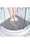 Shower Mat Non-Slip Bath Mat Corner Shower with Suction Cups Drain Holes 54X54 cm M-163 - 3