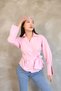 Women's New Product Long Sleeve Waist Tie Detailed Shirt