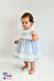 Blue Dream Scallop Detailed Baby Dress Set - 4