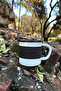 Enamel Mug 350 ml – White, Black Interior, with Case and Carrying Bag - 4