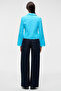 Makayla Women Linen Long Sleeve Regular Fit Blue Shirt - 6