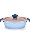 AMERCOOK ALFETTA قدر منخفض بغطاء 26 سم أزرق