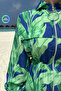 Palm Fully Covered 2-Piece Hijab Swimsuit - Green - 3