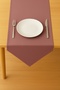 Luna Series Velvet Textured Triangle Runner - Dried Rose - 3