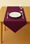 Luna Series Velvet Textured Triangle Runner - Plum