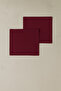 Luna Series Velvet Textured 2-Piece Guest Napkin - Cherry - 3