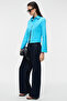 Makayla Women Linen Long Sleeve Regular Fit Blue Shirt - 2