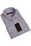 Gray Large Size Relaxed Cut Long Sleeve Regular Fit Men's Shirt with Pockets - 150-2