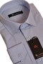 Gray Large Size Relaxed Cut Long Sleeve Regular Fit Men's Shirt with Pockets - 150-2 - 2