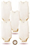 100% Organic Cotton Sleeveless Baby Bodysuit with Snap Fasteners - 5
