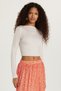 Women's Slim Fit Slim Fit Crew Neck Back Detailed Stone Color Blouse
