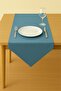 Luna Series Velvet Textured Triangle Runner - Indigo