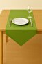 Luna Series Velvet Textured Triangle Runner - Leaf Green