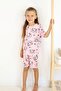 Girl's Cotton Combed Fabric Pajamas Set with Shorts - 7