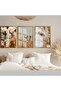 Hari̇kabi̇rev | Soft-White Most Stylish Flower Combination 5 | Framed Tempered Glass Table 3 Pieces Vertical - 2